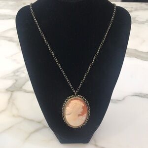AMEDO NYC Hand-Carved Cameo Necklace—STUNNING!!